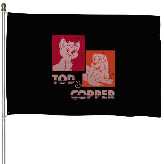 Disney The Fox and The Houndss Tod Copper Retro House Flags