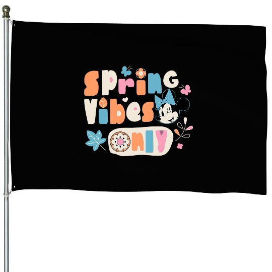 Disney Minnie Mouse Spring Vibes Only Springtime House Flags