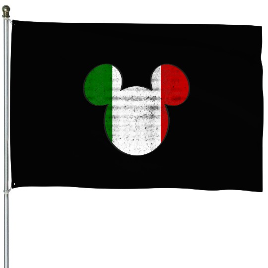 Disney Mickey Mouse Logo Italy Flag Fill House Flags