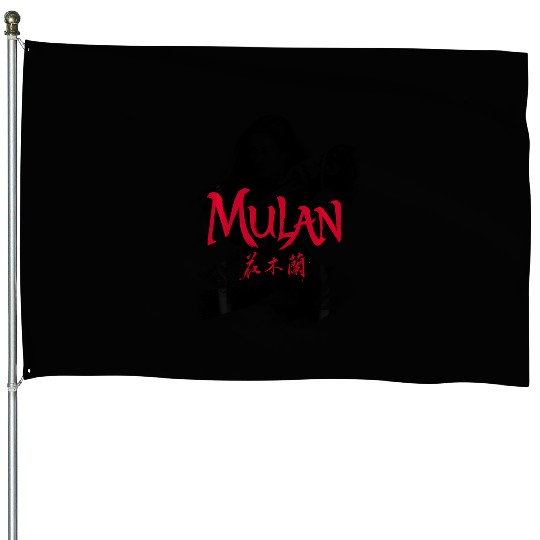 Disney Mulan Live Action Mulan Action Pose Logo Red House Flags