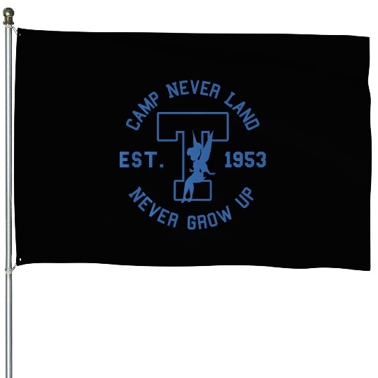 Disney Peter Pan Tinker Bell Camp Never Land Est. 1953 House Flags