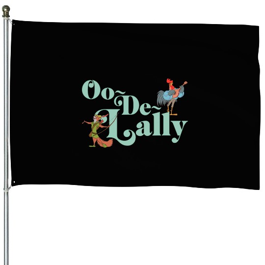 Disney Robin Hood Oo-De-Lally Iconic Quote Chest Text Logo House Flags