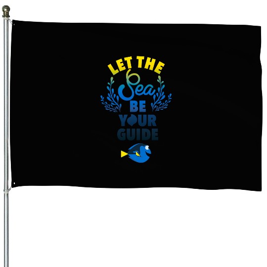Disneys Pixars Finding Dory Let the Sea Be Your Guide Logo House Flags