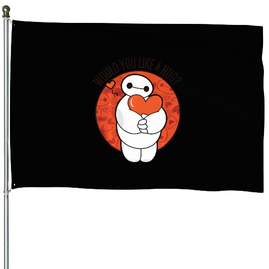 Disney Big Hero 6 Baymax Hug Valentine'S House Flags
