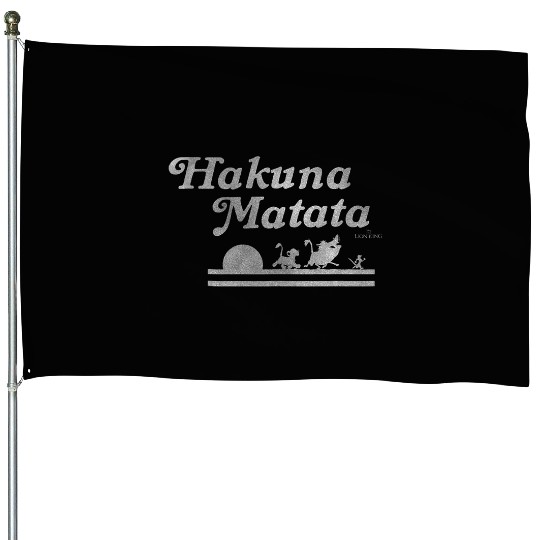 Disneys lion king hakuna matata silhouette House Flags