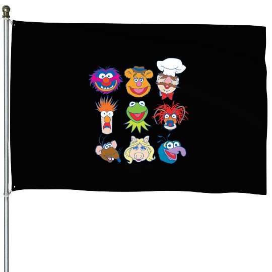 Disney The Muppets Classic Characters Group Shot Logo House Flags