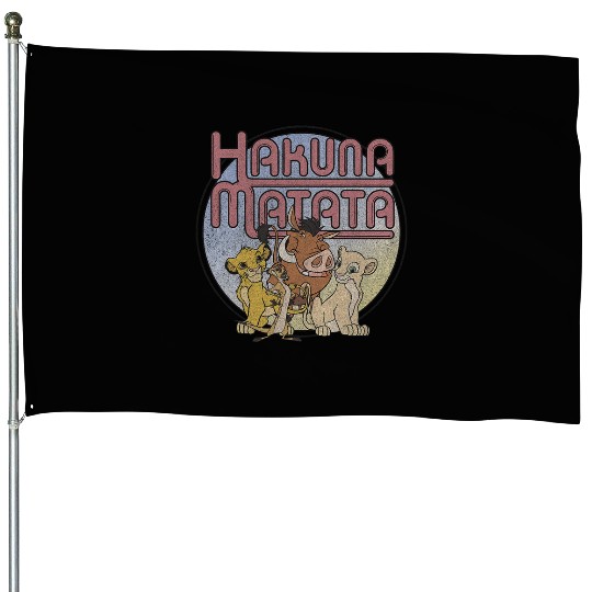 Disney Lion King Retro Hakuna Matata Simba And Friends House Flags