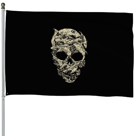 Disney Pirates Shark Skull House Flags