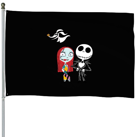 Disneys Nightmare Before Christmas Jack and Sally House Flags
