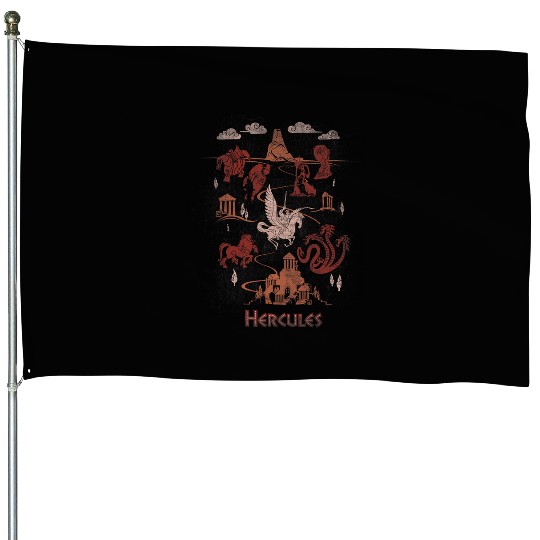 Disney Hercules Titan Map House Flags