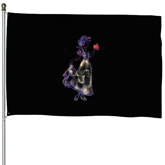 Disney Snow White Apple Sketch House Flags