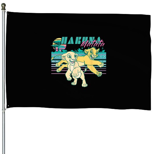 Disney Lion King Retro Simba & Nala 90s Hakuna Matata House Flags