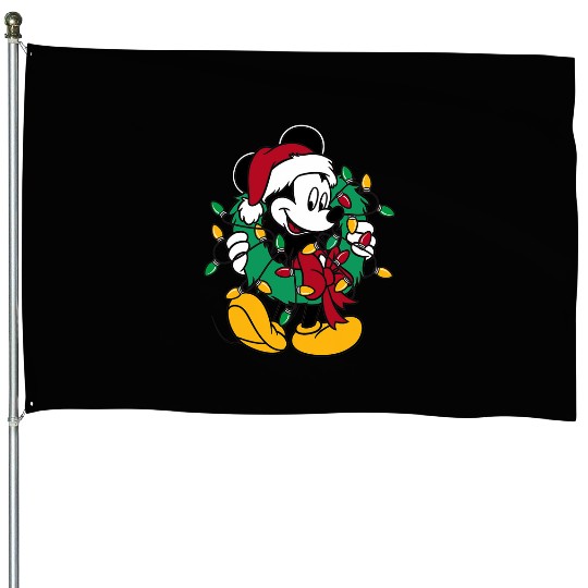 Disney Mickey Mouse Christmas Lights House Flags