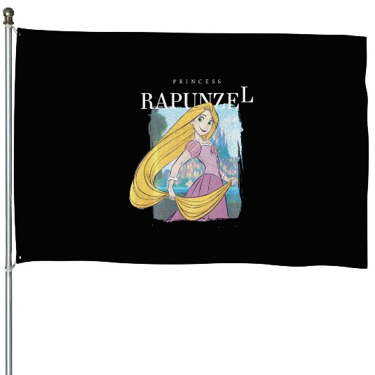 Disneys tangled princess rapunzel distressed portrait long sleeve House Flags