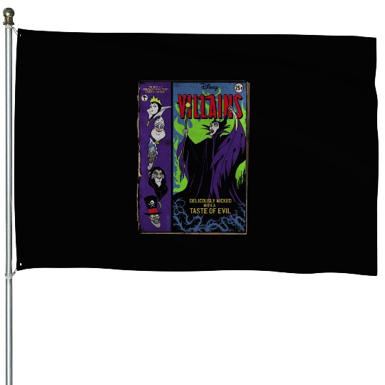 Disney Villains Deliciously Wicked Comic House Flags
