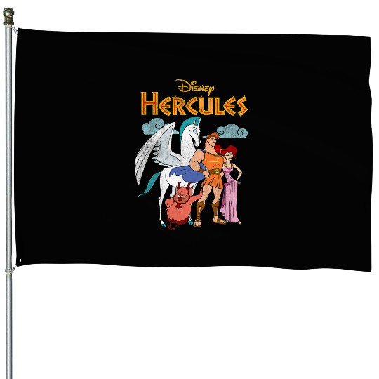 Disney Hercules Classic Hero Group Shot Vintage Poster House Flags