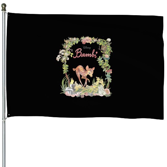 Disney Bambi Floral Portrait House Flags