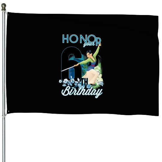 Disney Mulan Portrait Honor Your 6th Birthday House Flags