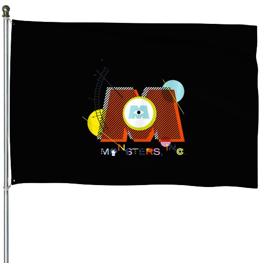 Disneys Pixars monsters inc pop art logo House Flags