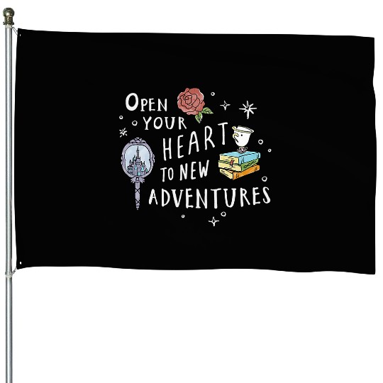 Disneys Beauty and the Beast Quote House Flags