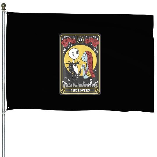 Disney The Nightmare Before Christmas Jack Sally Lovers House Flags