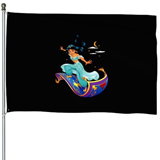 Disneys Aladdin Princess Jasmine Magic Carpet Pose House Flags