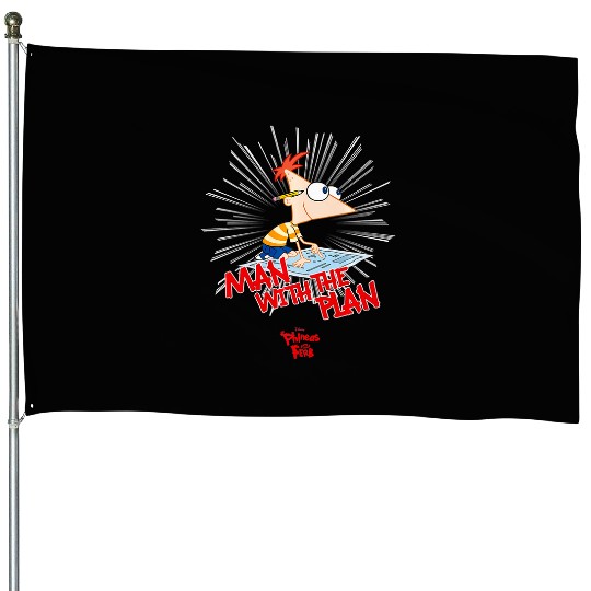 Disneys phineas and ferb plan man premium House Flags