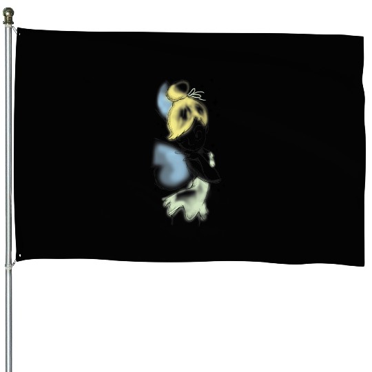 Disney Peter Pan Tinkerbell Airbrush Style Sketch House Flags