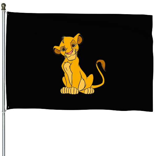 Disney The Lion King Young Simba Sitting Up House Flags