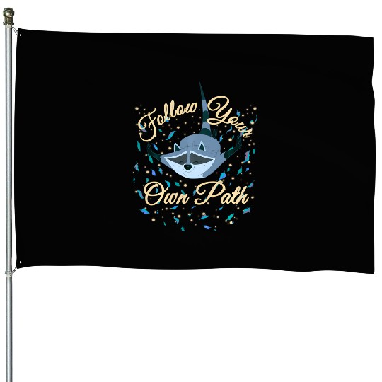 Disney Pocahontas Meeko Follow Your Own Path Text House Flags