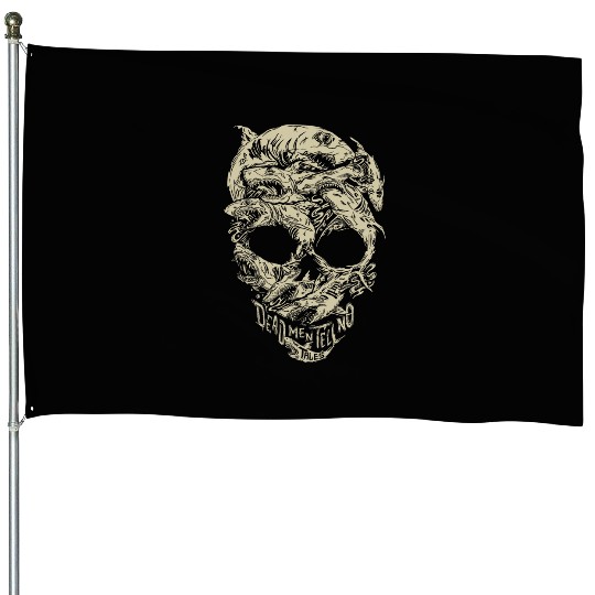 Disney Pirates Shark Skull House Flags