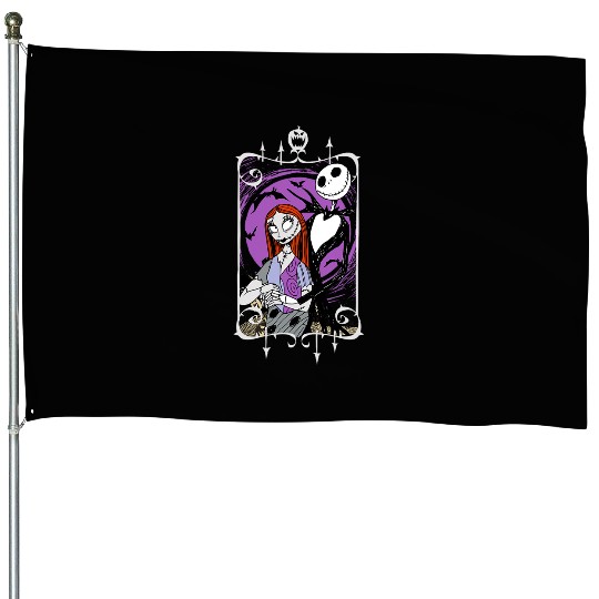 Disney Nightmare Before Christmas Jack and Sally House Flags