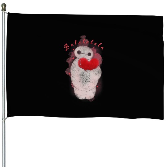 Disney Big Hero 6 Baymax Heart Portrait Graphic House Flags
