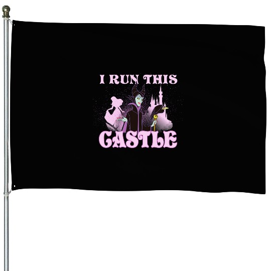Disney Sleeping Beauty Maleficent I Run This Castle Portrait House Flags