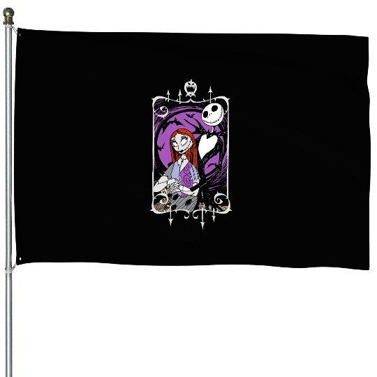 Disney Nightmare Before Christmas Jack and Sally House Flags