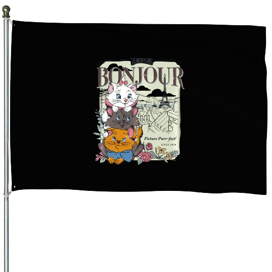 Disney The Aristocats Bonjour House Flags