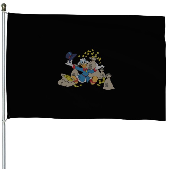 Disney Ducktales Scrooge McDuck Coins House Flags