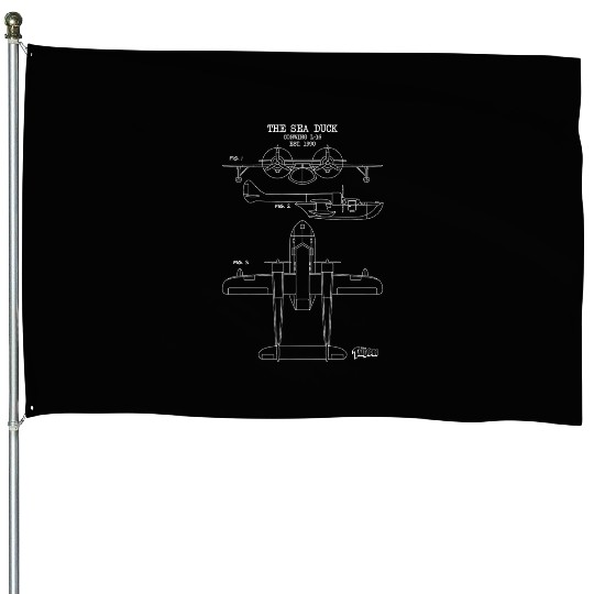 Disney Talespin The Sea Duck Blueprint House Flags