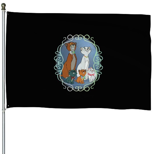 Womens Disneys Aristocats Scroll VNeck House Flags