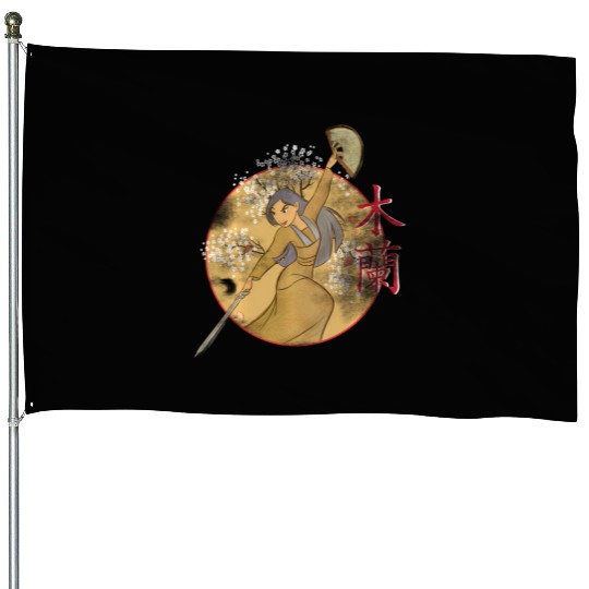 Disney Mulan Sword And Fan Portrait House Flags