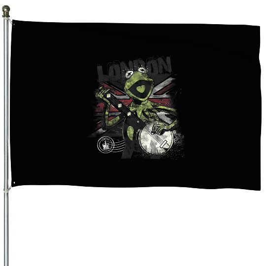 Disney The Muppets London Frog Vintage Rock Kermit Poster House Flags