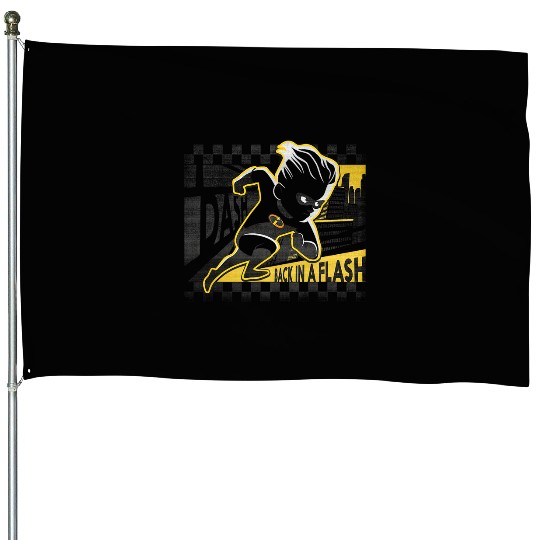 Disney Pixar The Incredibles  Dash Retro Racing Flag Logo House Flags