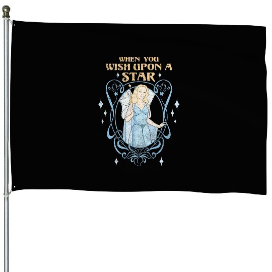 Disney Pinocchio Blue Fairy Wish Upon a Star House Flags