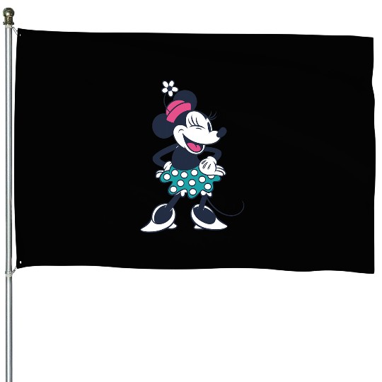 Amazon Essentials Disney Standing and Winking Retro Minnie House Flags