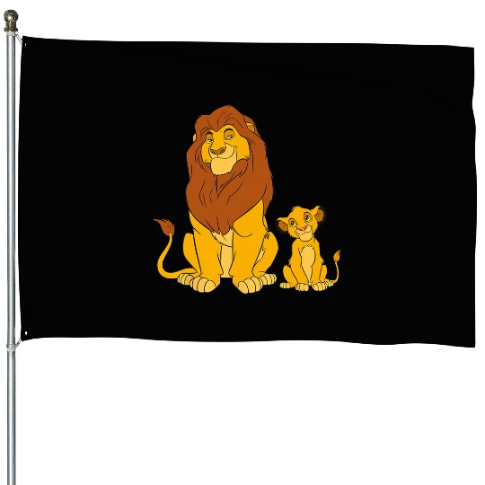 Disney The Lion King Young Simba and Mufasa House Flags
