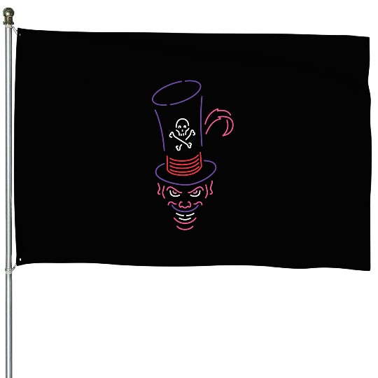Disneys Dr. Facilier Neon Face House Flags
