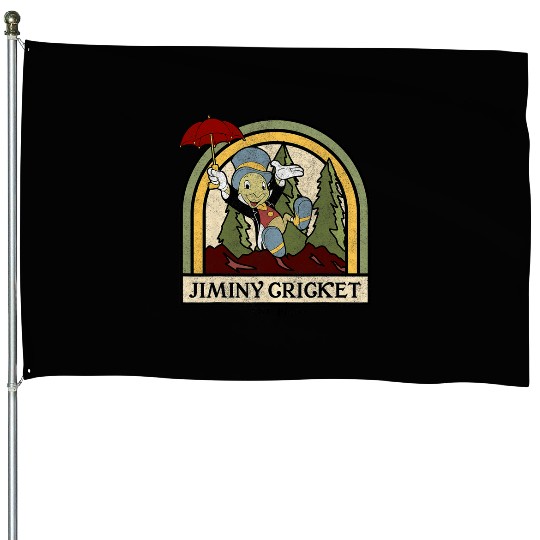 Disney Pinocchio Jiminy Cricket Established 1940 House Flags