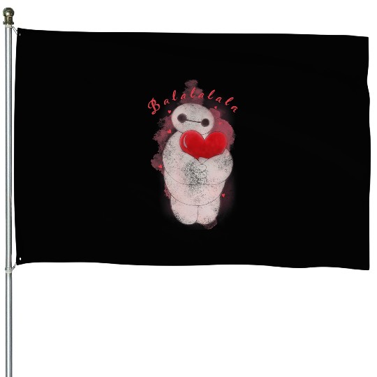 Disney Big Hero 6 Baymax Heart Portrait Graphic House Flags