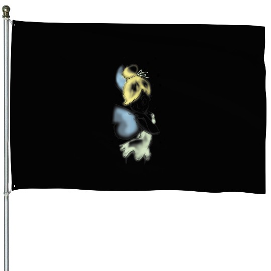 Disneys peter pan tinkerbell airbrush style sketch House Flags