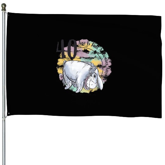 Disney Winnie The Pooh 40th Birthday Eeyore Quote House Flags